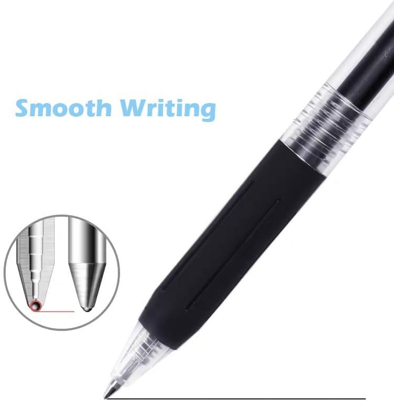 10 Pcs Retractable Black Gel Writing Rollerball Pens 0.5Mm Ballpoint Back to School Office Student Art Drawing Sketching Pens image number 1