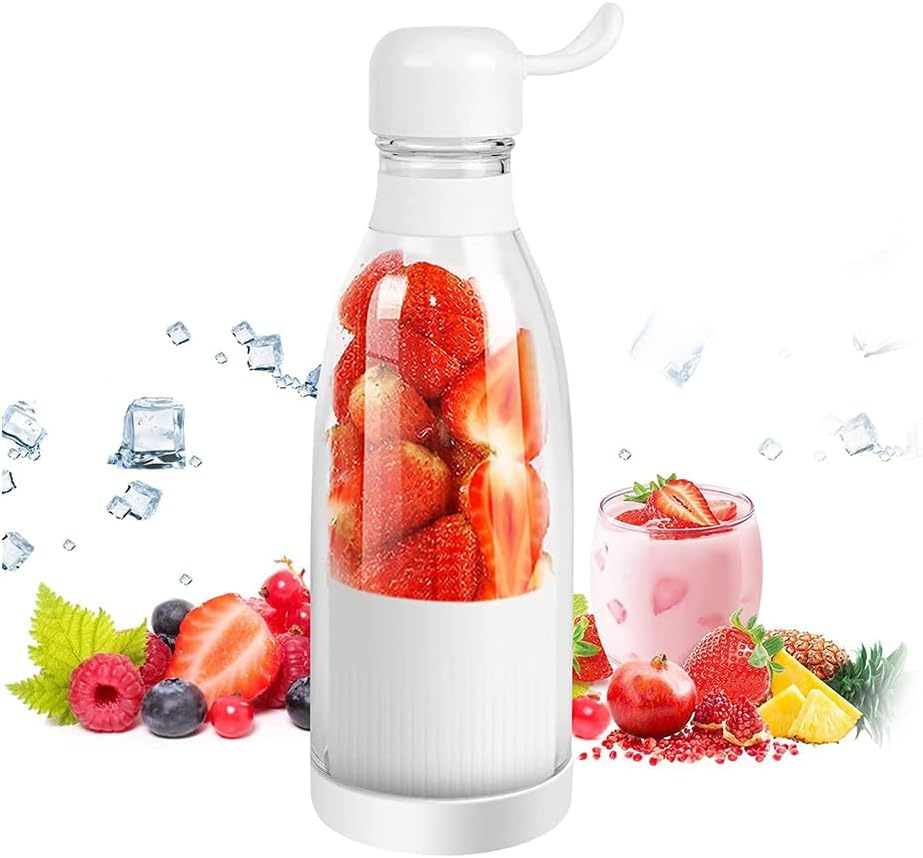 Portable Juice Blenders for Smoothie USB Rechargeable Mini Juicer Machines Extractor Household Fruit Mixer Small Cup 300Ml Personal Travel Outdoors image number 5