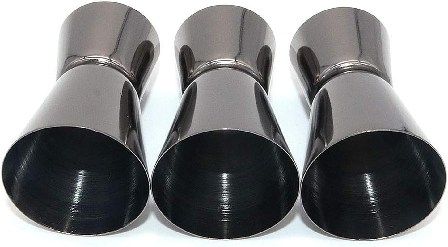 Dollatek 3Pcs Plating Black Stainless Steel Cocktail Jigger Cup Liquor Measuring Cup Straight Cylindrical Measuring Cups Bartender Drink Mixer Party Bar Bartending Tools - 15Ml/30Ml image number 4