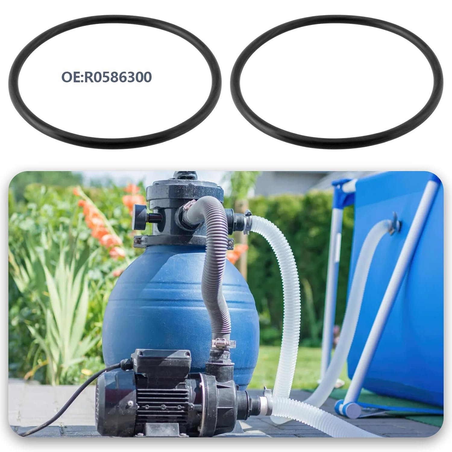 2Pcs R0586300 Large Collar O-Ring Compatible with Zodiac Nature 2 Fusion, Fusion Soft, Vision Series Sealing for Pool Filtration Systems 105X95X5Mm image number 6