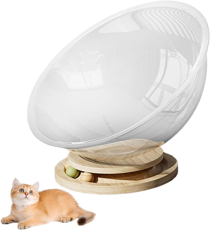 Space Capsule Cat Bed, Modern Cat Pod Bed for Indoor Pets, Minimalist Design, Simple Assembly, Cozy Retreat for Feline Friends, Density Board L image number 3