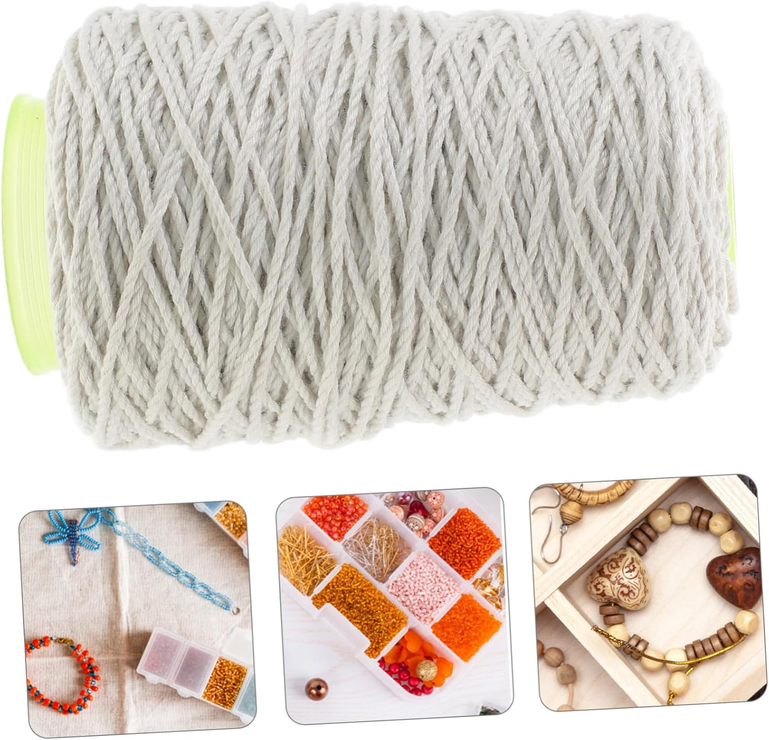 MERRYHAPY Heavy Duty Cotton Twine 1.8Mm Thick Cotton Cord 200M Roll for Gardening, DIY Crafts, Decorative Wrapping and Plant Support Rope image number 5