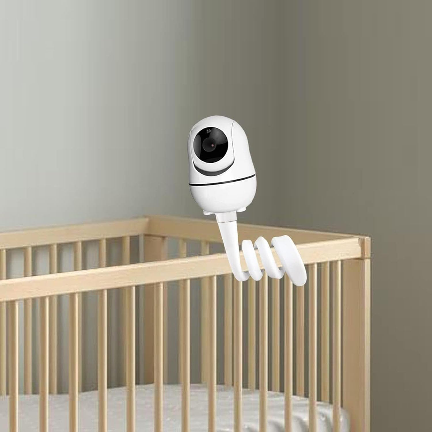 Baby Monitor Bracket,Flexible Twist Monitor Bracket,Universal Baby Camera Bracket,Fixed on Baby Bed Frame or Furniture. image number 5