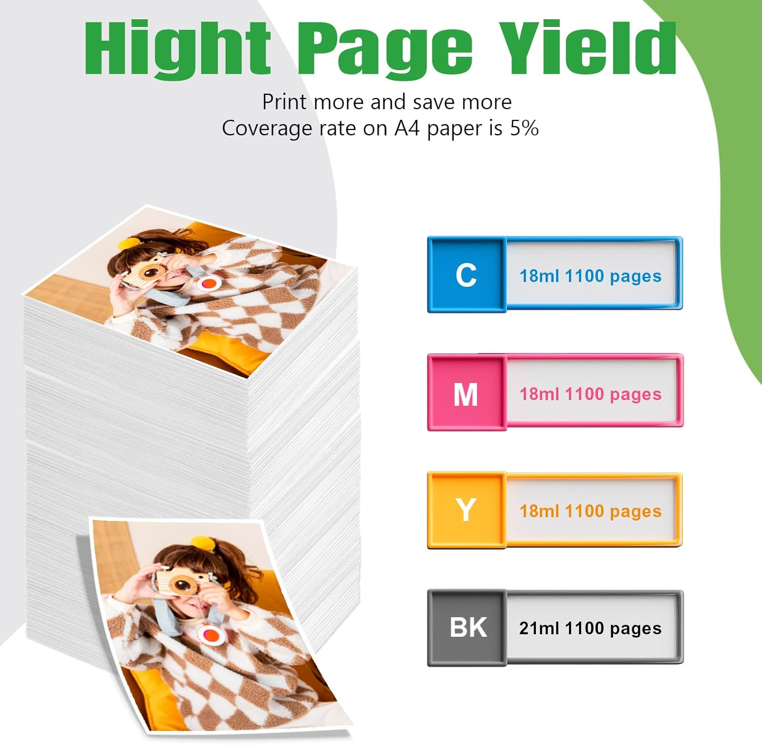 Greenark 812XL Compatible for Epson 812 XL T812XL Ink Cartridges Replacement for Epson Workforce Pro WF-3820 WF-3825 WF-4830 WF-7830 (BK C M Y) image number 6