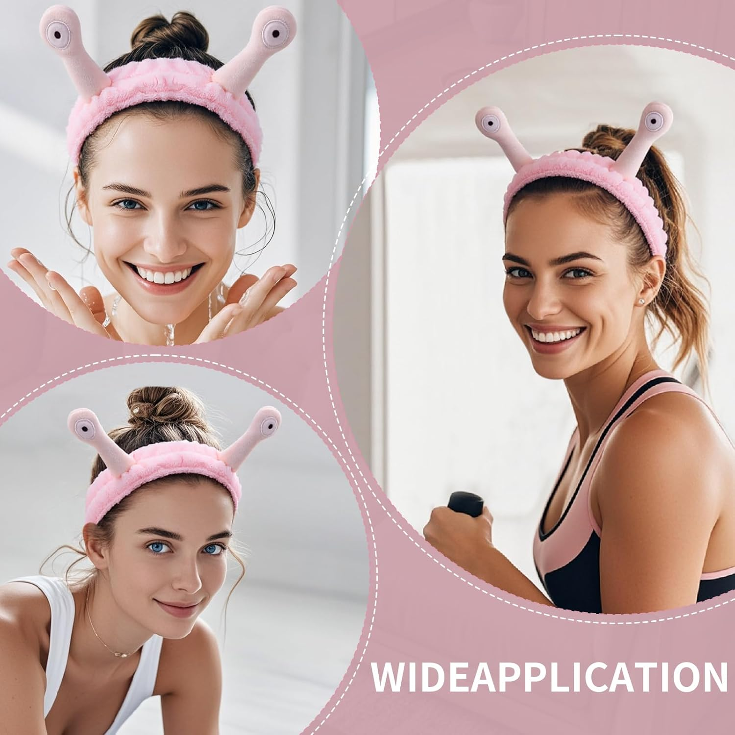 HFZRZFH Creative Snail Headband，Cute and Elastic Cartoon Hair Accessories for Women and Girls, Ideal for Face Washing, Skincare, Makeup, and Spa