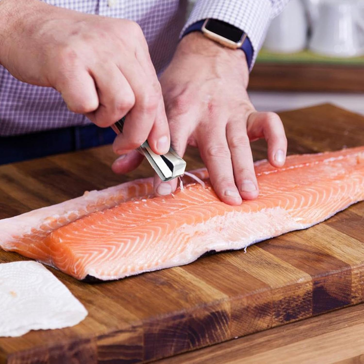 Garlic Skin Remover - Stainless Steel Tweezer Garlic Peeler Clips,Kitchen Gadgets, Comfortable Garlic Tweezers for Fish Bones & Serving Appetizers image number 2