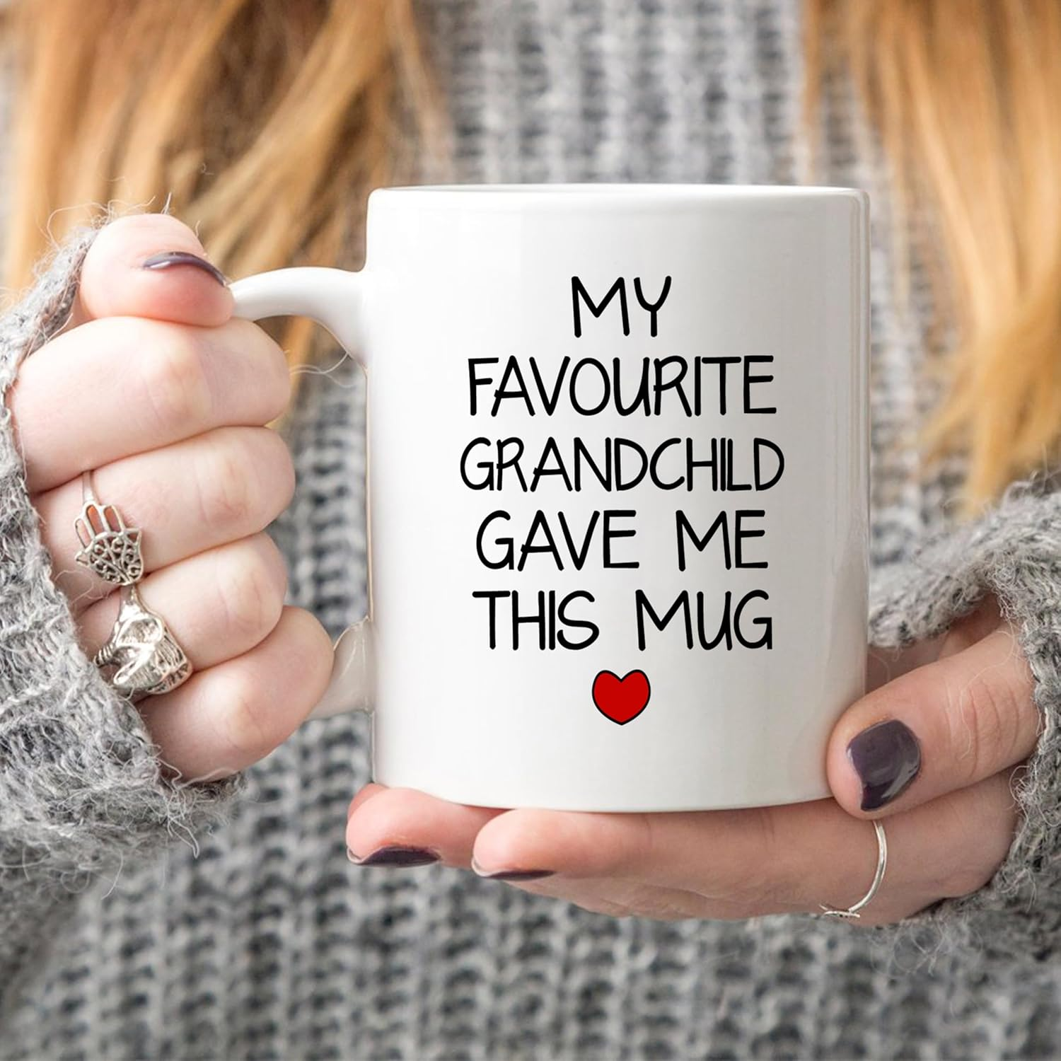 5Aup My Favourite Grandchild Gave Me This Mug Christmas, Funny Father'S Day and Mother'S Day Grandad Grandma Cup Gifts from Grandkids, Granddaughter, Grandson, Birthday Ideal for Grandparents 11 Oz image number 2