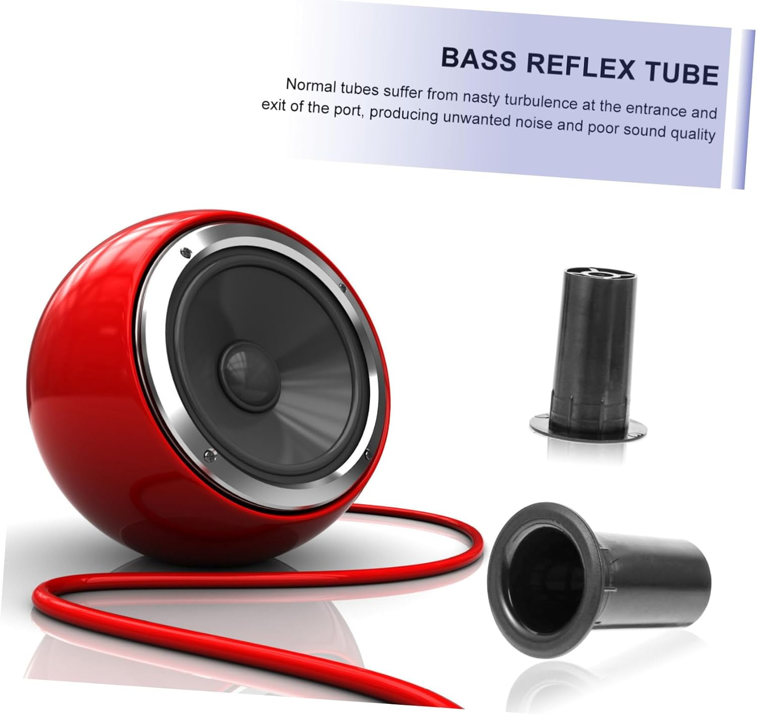 Gadpiparty 8Pcs Small Plastic Speaker Port Tube Bass Reflex Subwoofer Port Vent for Audio Speaker Cabinets and Woofer Boxes and Home Audio Systems image number 6