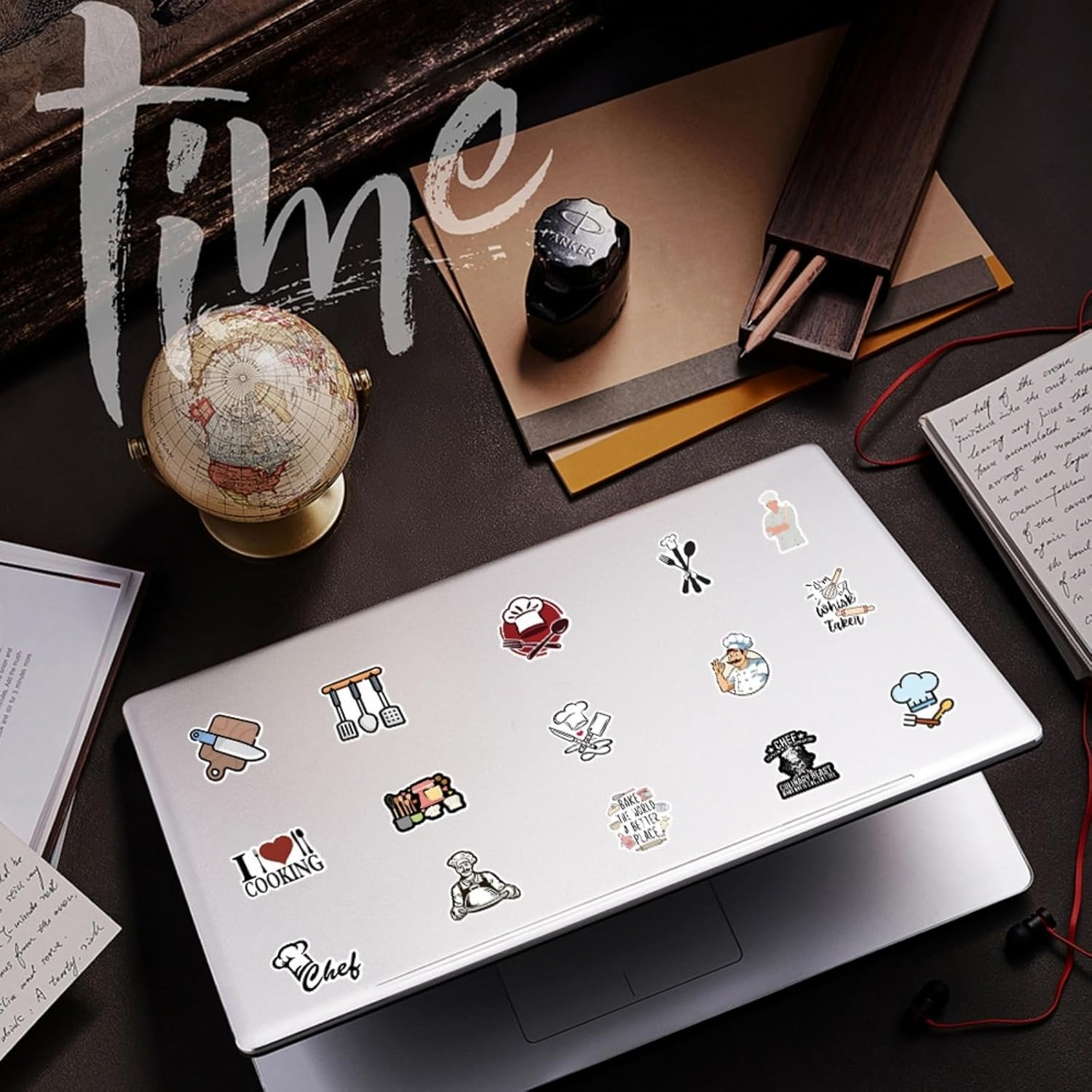 54PCS Funny Baking Stickers - Cute Chef Kitchen Stickers for Kitchenware, Water Bottles & Lunchboxes, Creative Decals for Home Cooks, Students, Baking image number 2