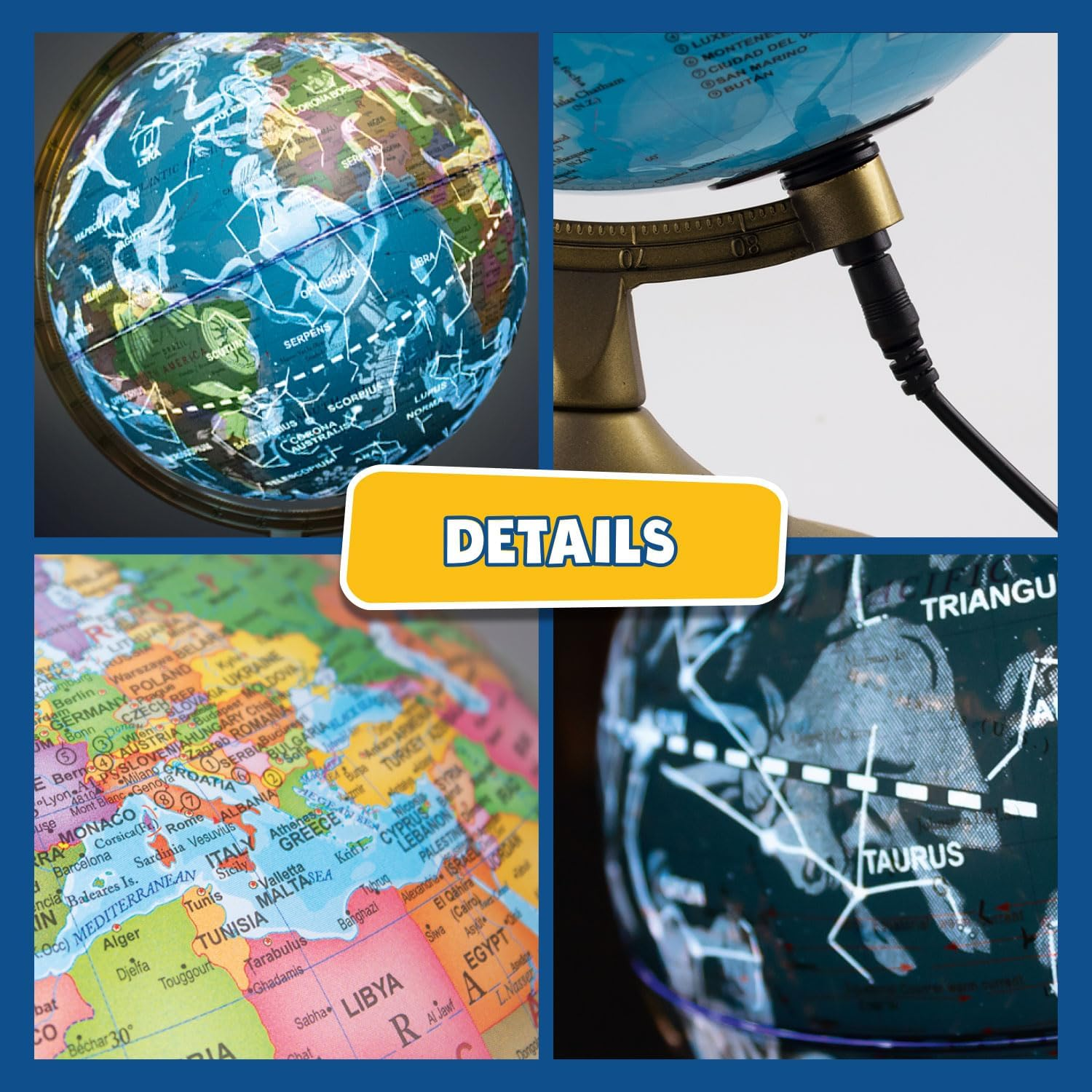 Big Minds Children'S Globe in English, Children'S Globe Illuminated with LED Light, Children'S Globe with Night Mode and Day Mode, Interactive Globe with App image number 6