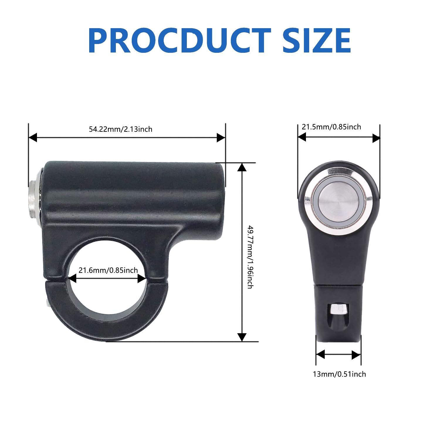 Aluminum Blue LED Headlight Kill Switch Compatible with Sur Ron Light Bee X Segway X260 X160 Talaria Sting MX3 image number 1