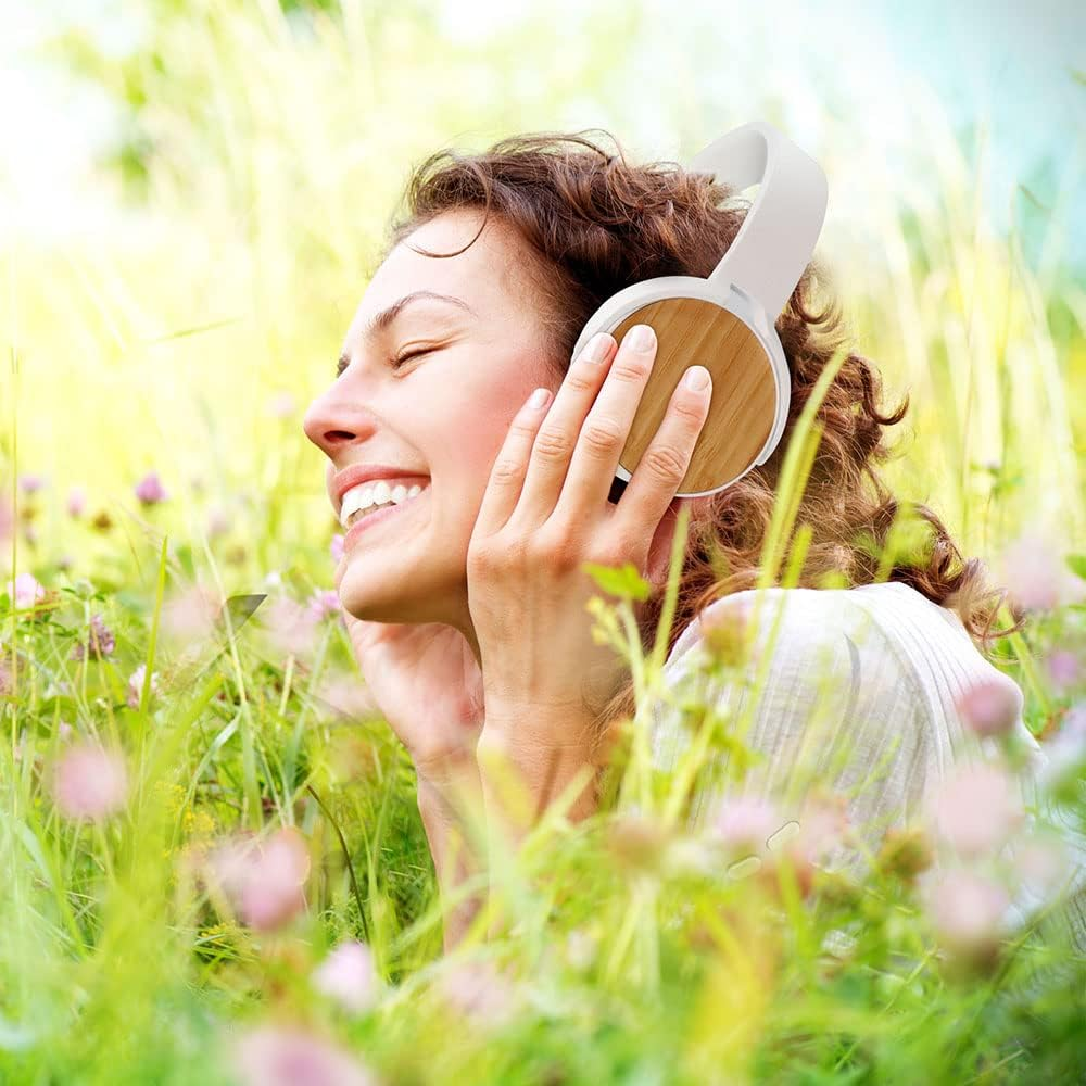 Wireless Bluetooth Headphones, Lightweight, Adjustable and Foldable, Bamboo image number 3
