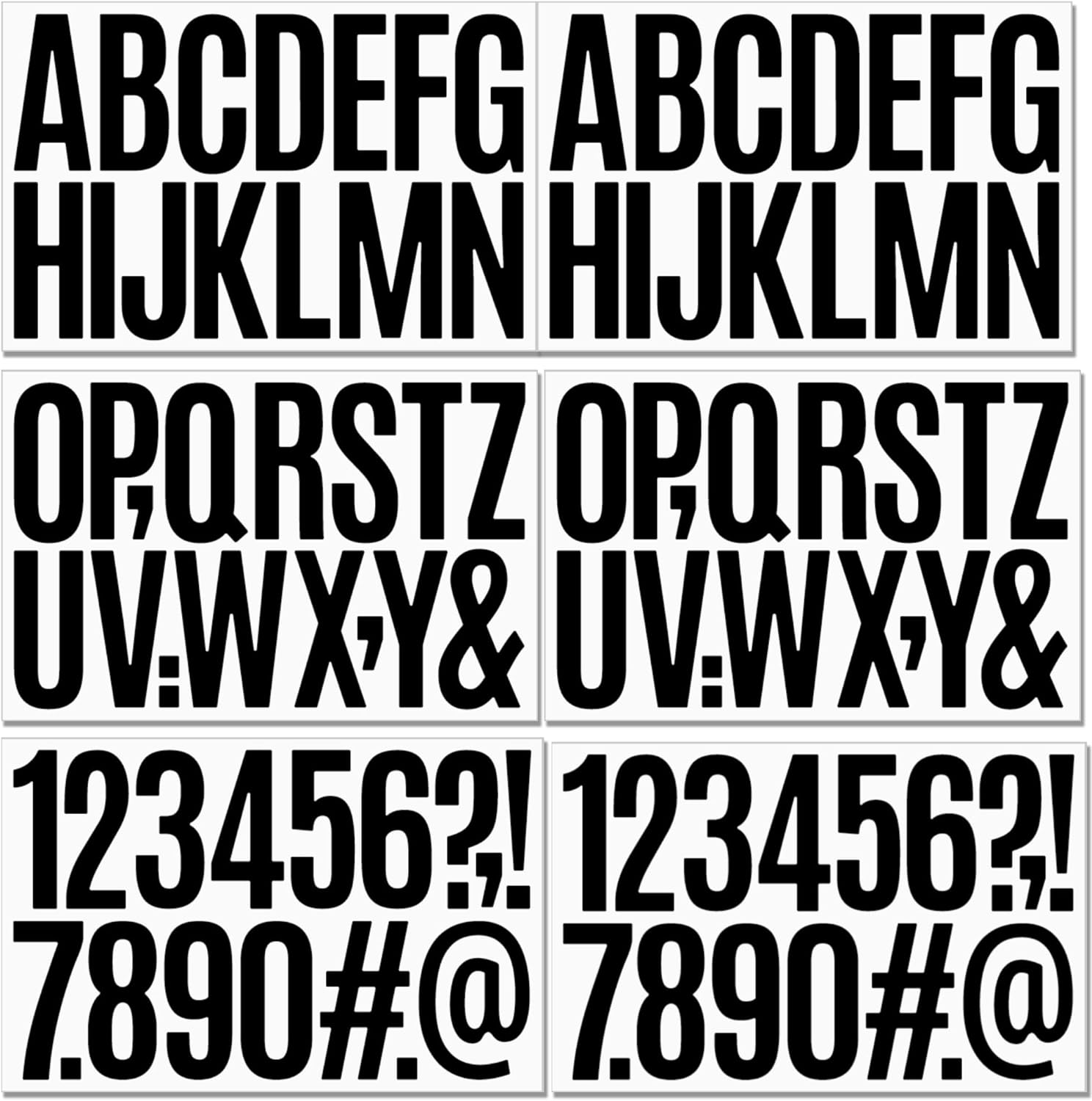 18 Sheets Self Adhesive Vinyl Letters Numbers Kit, Mailbox Numbers Sticker for Mailbox, Signs, Window, Door, Cars, Trucks, Home, Business, Address Number, Lockers (Black, 5 Inch)