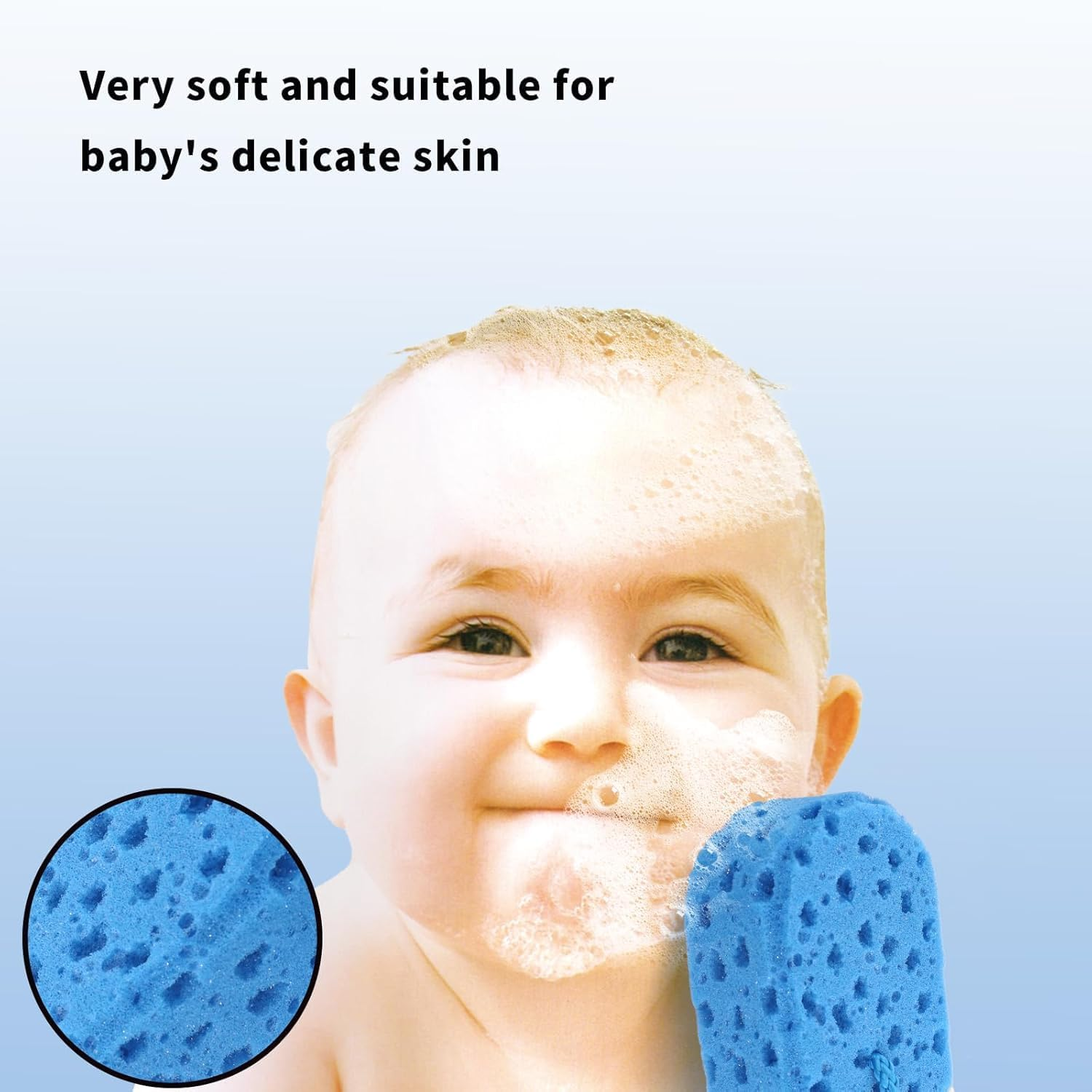 3 Pcs Exfoliating Bath Sponge Soft Shower Sponges for Women Reusable Body Sponges for Men Washing Scrubber