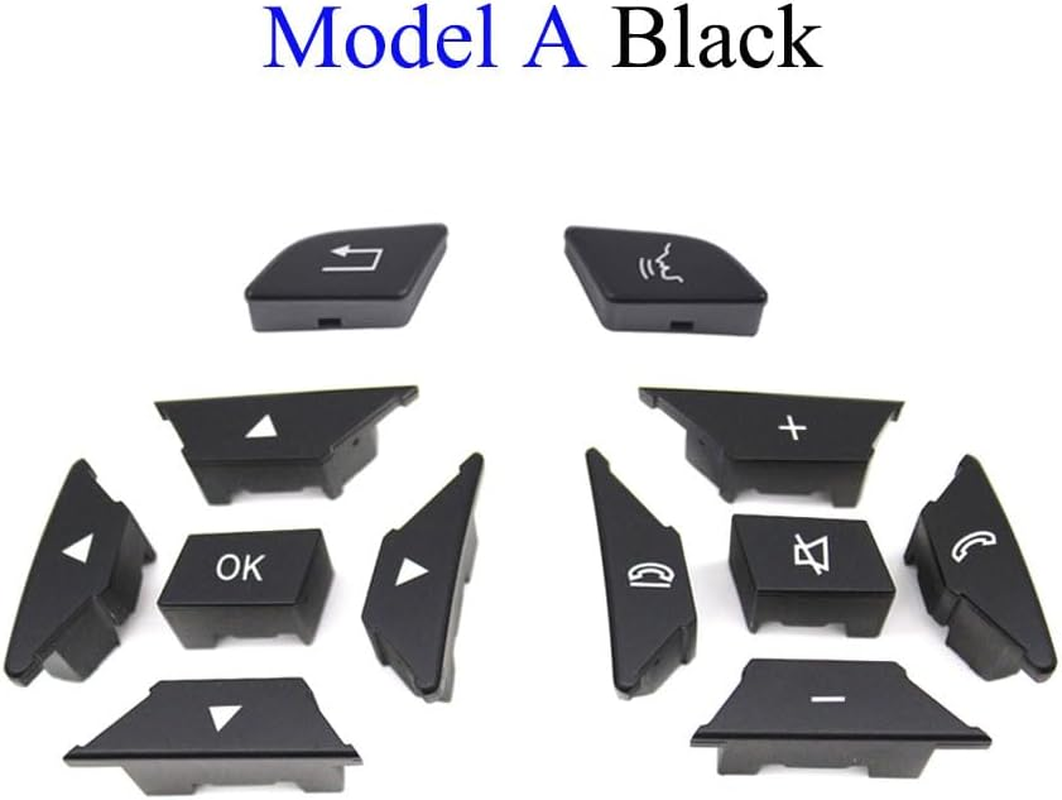 Goodithy Steering Wheel Buttons, Interior Black Steering Wheel Control Button Key Replacement for Mercedes Benz a B C E GLA GLK Class W204 X204 W212 W218 W156 W176 W117 W172 W246 (Model a Black) image number 6