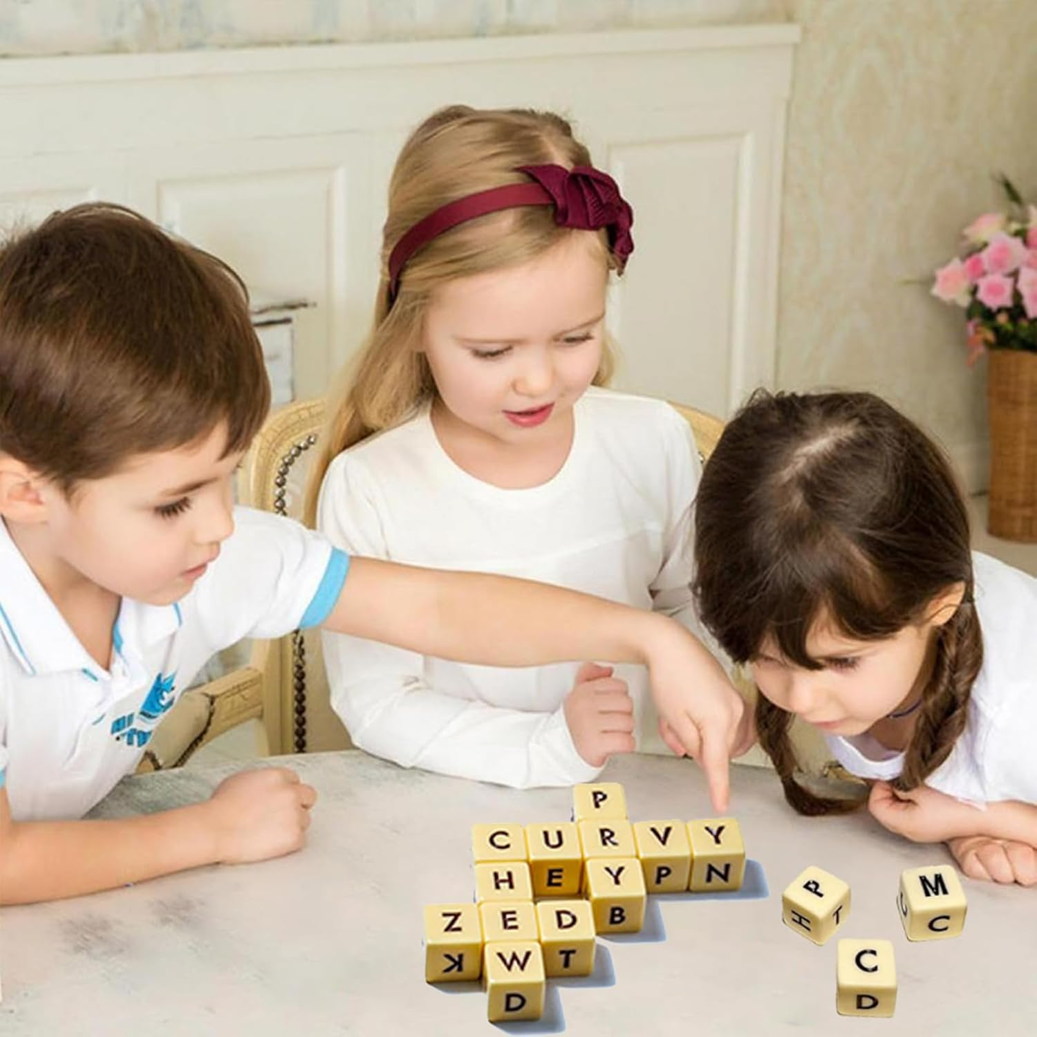 2Pcs Solitaire Dice Word Game for Travel - Classic Letter Game for Word and Puzzle Lovers image number 5