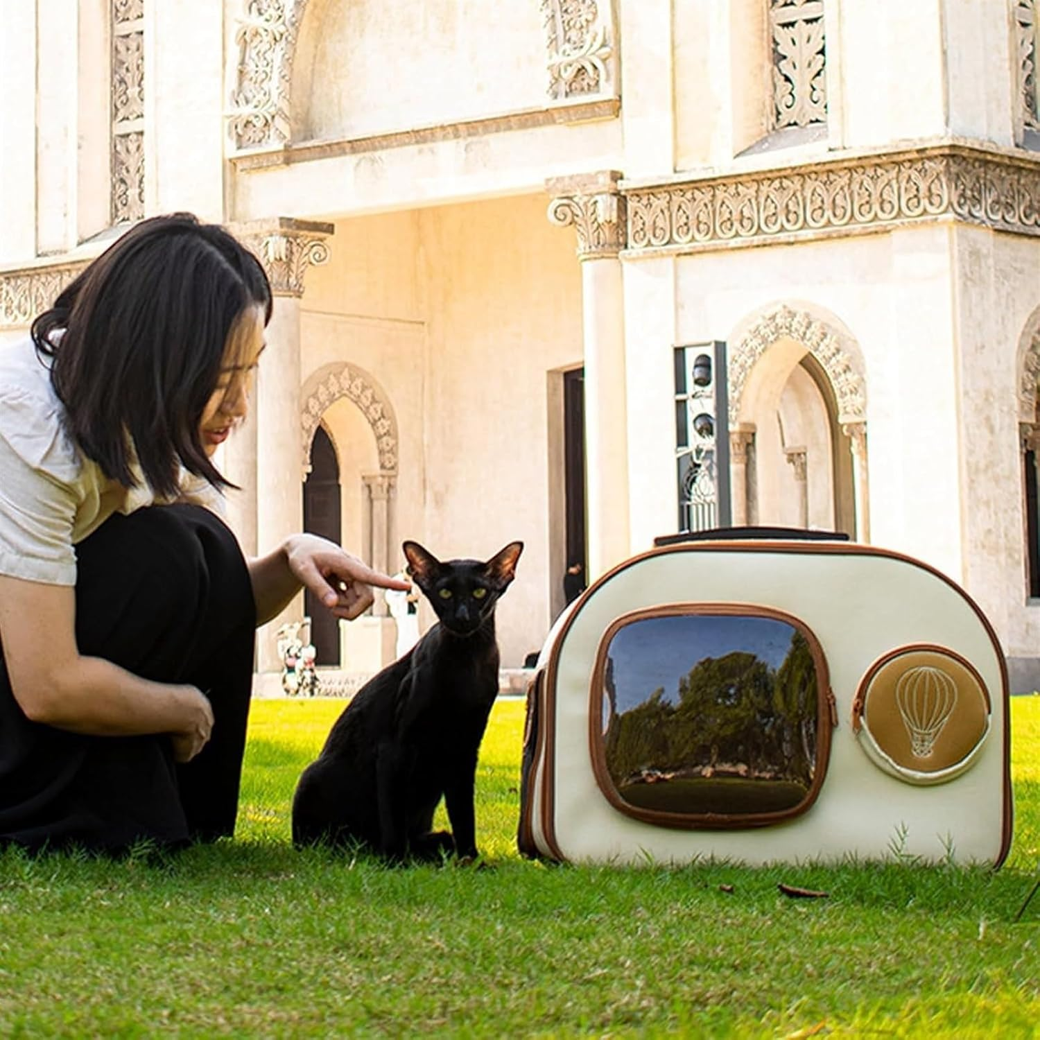 Cat Bag Dog Carrier Pet Carrier Pet Carrier Backpack Transparent Window Cat Travel Bag Cats and Puppies for Outdoor Use Cat Carrier Pet Bag Carrier image number 4