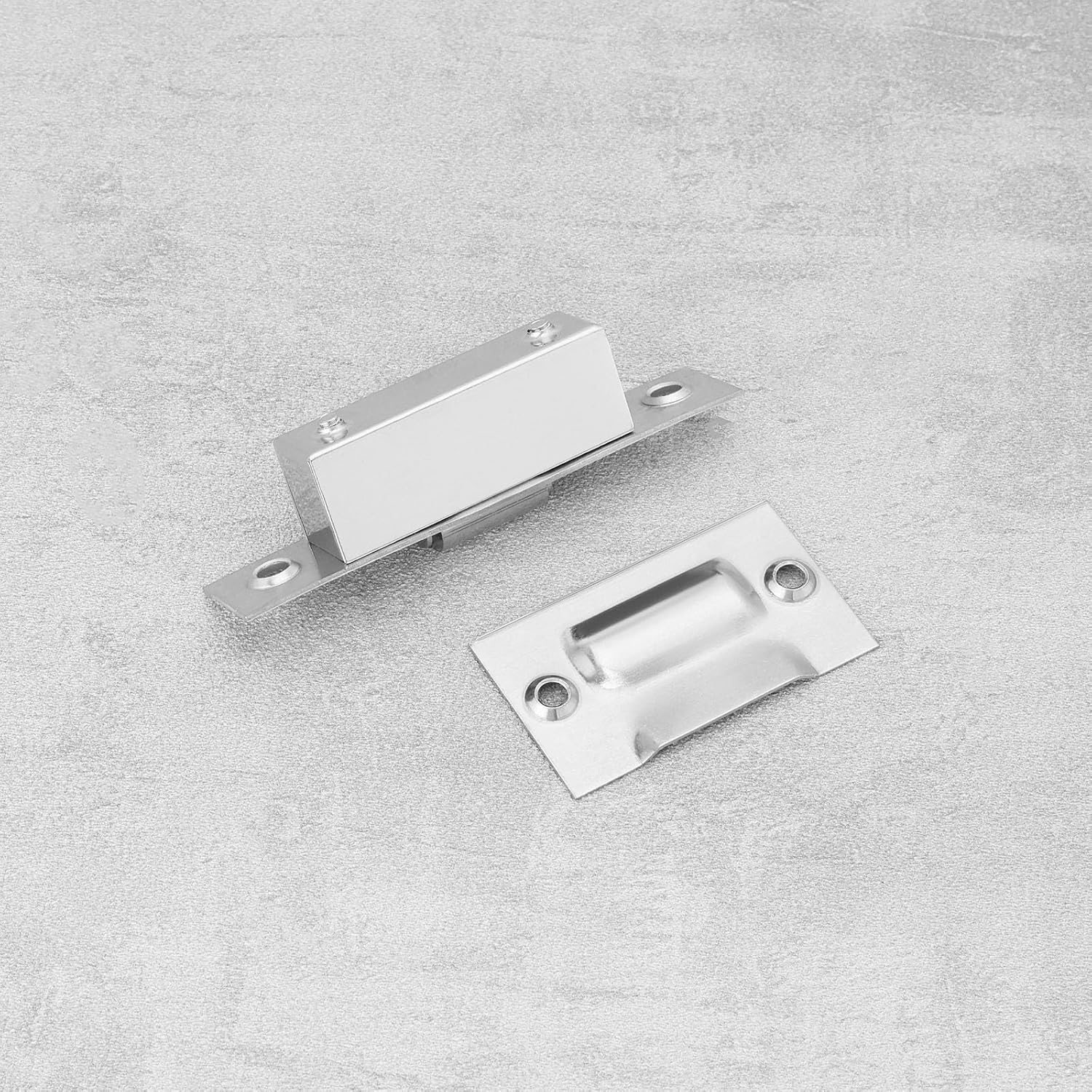 YINETTECH 2 Set Stainless Steel Adjustable Silent Roller Catch Adjustable Roller Catch Door Latches for Cupboards Kitchen Cabinet Bookcases Bathroom, Silver