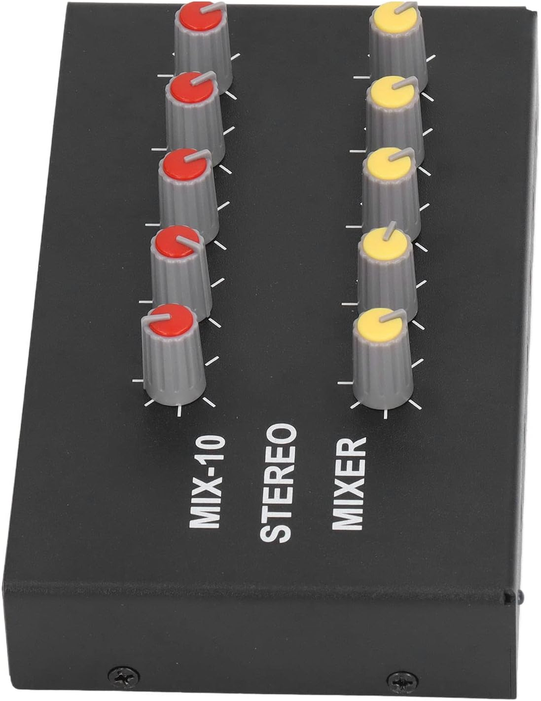 10 Channel Stereo Mixer, Adjustable Volume Aluminum Alloy Shell DC5‑12V Amplifier Mixer for Home Theater image number 2