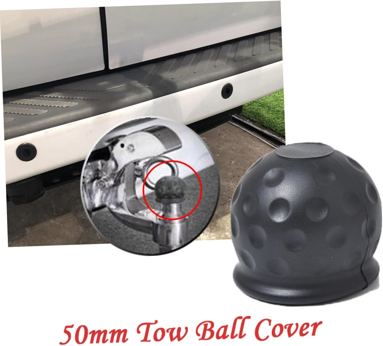 Trailer Protective Cap Tow Ball Cover Car Vehicle Hitch Ball Cover for Towing Towball Protector image number 2
