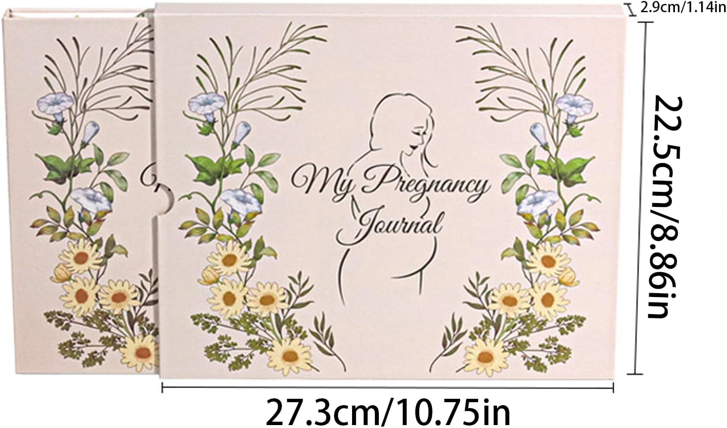 Pregnancy Journal Memory Book - Pregnancy Planner Tracker Baby Memory Book,Hard Cover Diary Keepsake Scrapbook Expecting Announcements for Childbirth Boys Girls image number 1