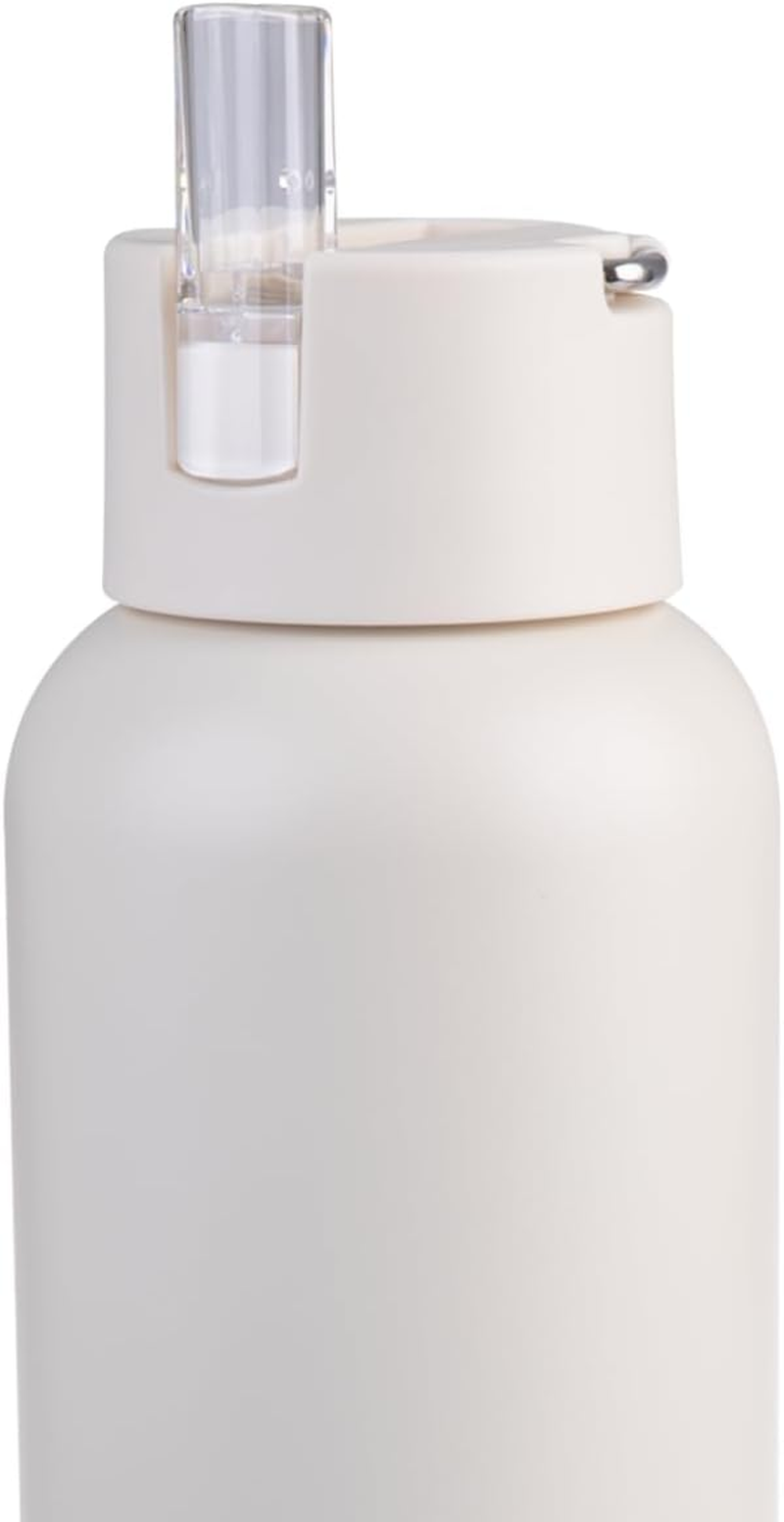 Oasis Ceramic Lined Stainless Steel Triple Wall Insulated 'Moda' Drink Bottle 1L - Alabaster image number 1