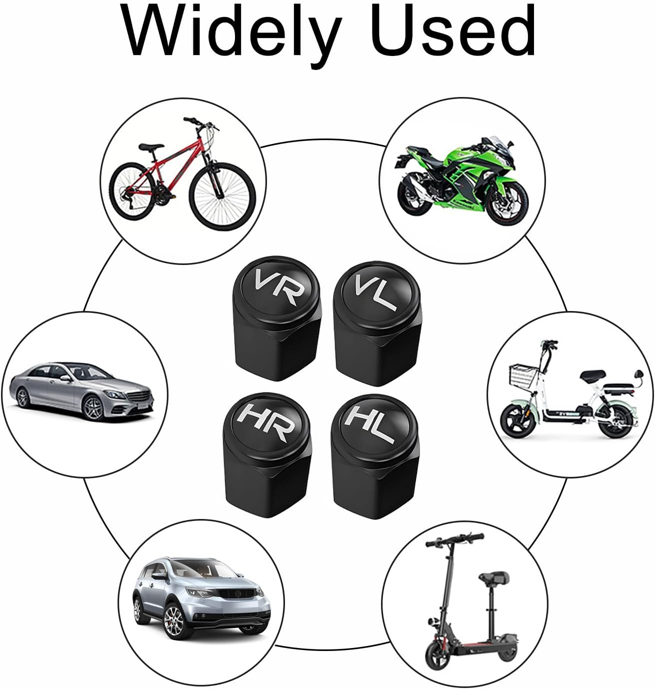 Pack of 20 Valve Caps with Labelling, Valve Caps for Car Tyres, with Seal, Suitable for Cars, Motorcycles, Bicycles image number 2