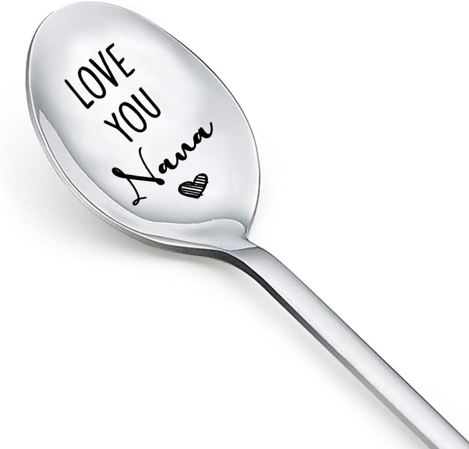 Mothers Day Gifts for Grandma Nana Spoon Gifts from Granddaughter Grandson Birthday Gifts for Grandma Grandmother Coffee Tea Lovers Gifts for Women Nana Gifts for Grandma Spoons image number 5