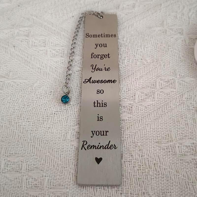 Christmas Birthday Gifts Bookmarks Inspirational Gift Bookmark for Women Men Sometimes You Forget You'Re Awesome Gift Book Marks for Book Lovers Coworker Gifts for Bookworm