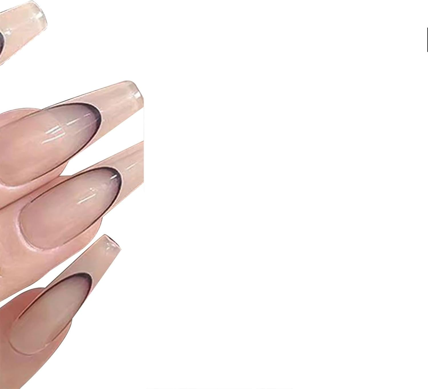 French Manicure Stickers | Moon Shaped Nail Tips Decals - 3D French Manicure Stickers Fingertip Self-Adhesive Decals Decorations for Women