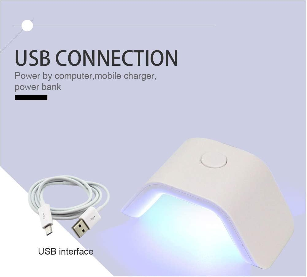 Nail Lamp, Mini Nail Dryer Lamp, 2W Single Finger Lamp Mini Manicure Nail Polish Dryer Nail Gel Curing Lamp