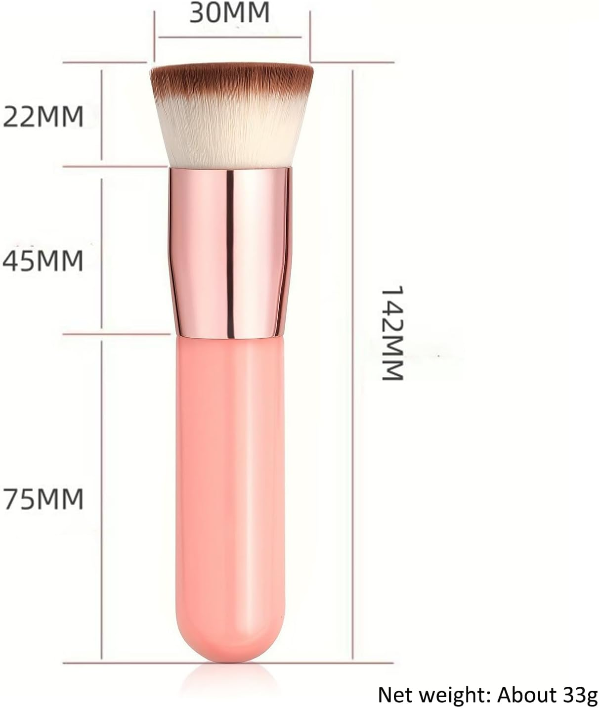 BGENHPON Makeup Brushes Foundation - Synthetic Kabuki Professional Brush for Liquid Cream Powder Mineral Buffing Stippling and Blending Face Makeup Tools image number 5
