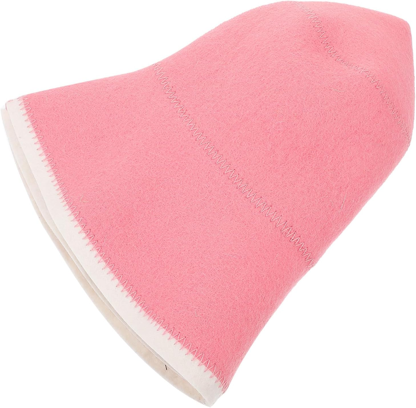 Parliky Wool Sauna Hat for Women and Men, Water Absorbent Lightweight Natural Wool, Breathable High Temperature Resistant Sauna Accessory for Spa and Bath Use, Pink image number 1