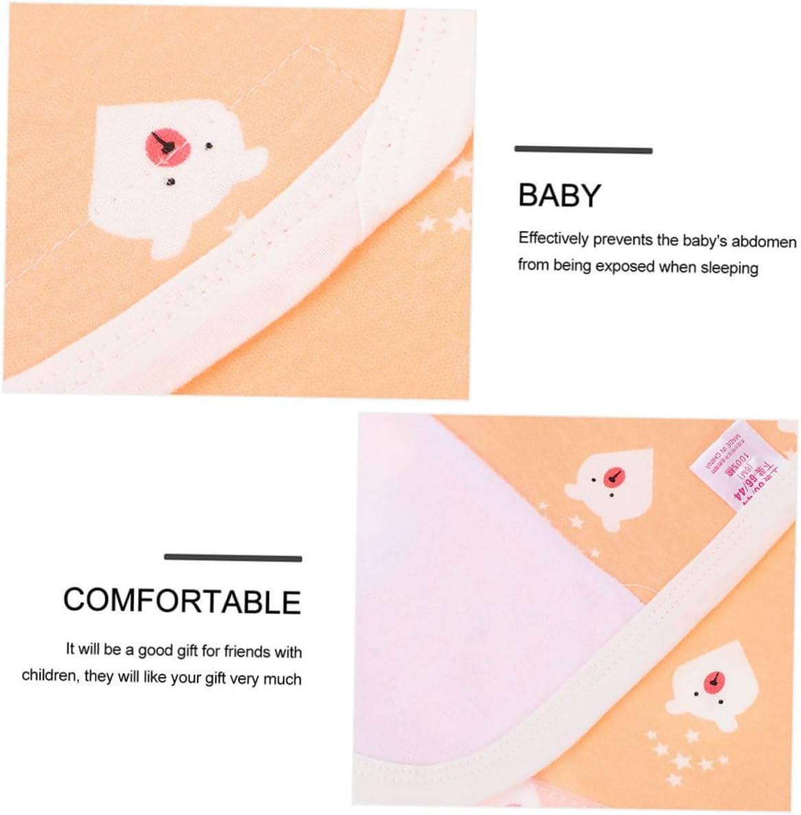 Newborn Cotton Belly Band Baby Navel Strap 80Cm Printed Cartoon Belly Protector Warmth Wrap for Infant Nursery Baby Supplies image number 5