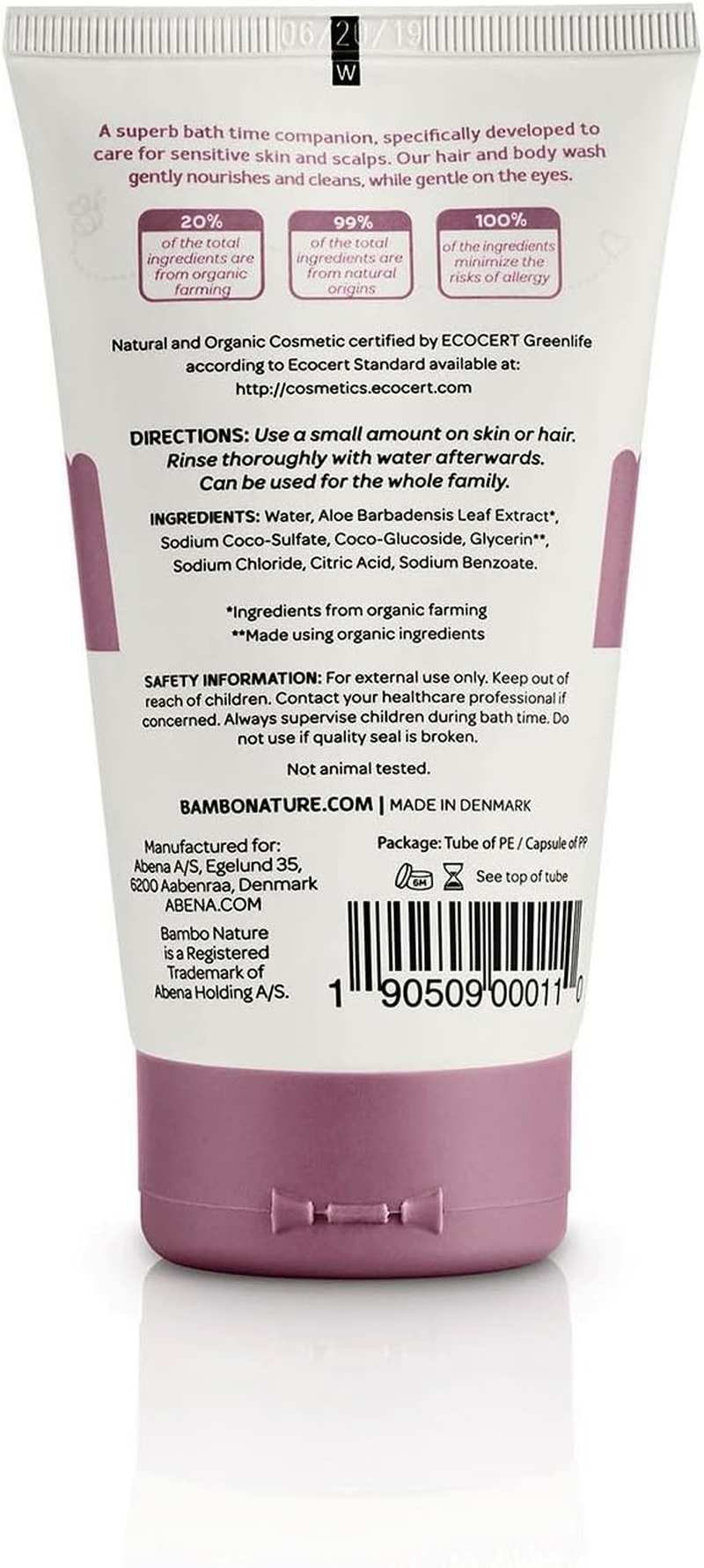 Bambo Nature Bath Buddy Hair & Body Wash, 5 Fl Oz, 6 Tubes/Case image number 2