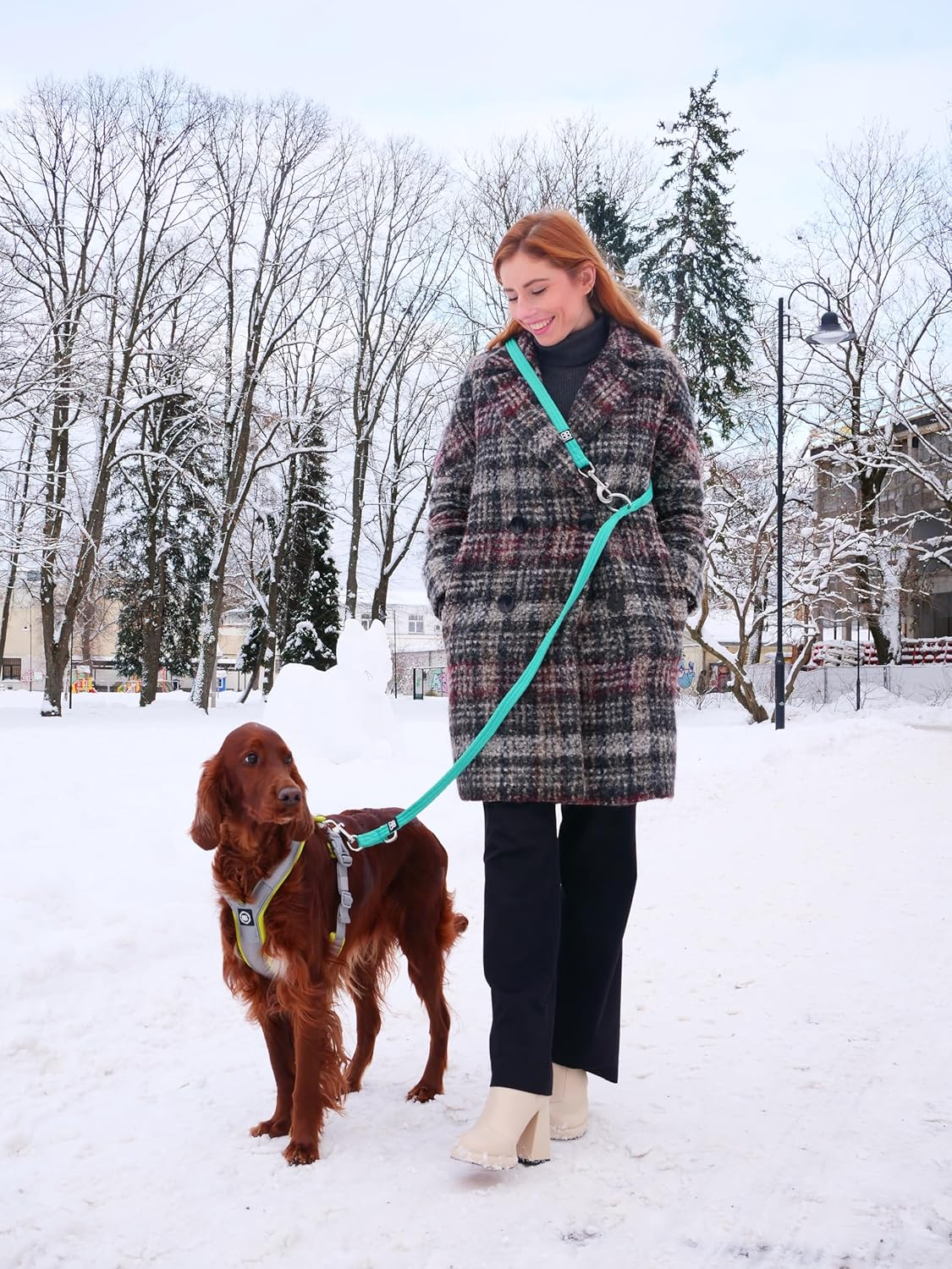 Bullybillows Double Ended Training Dog Lead | Multi-Functional Training Dog Lead | Medium or Long Length for Obedience Training or Distance Work | Tan image number 5