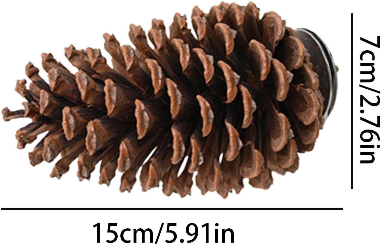 Natural Pinecone Bird,Parrot Stand - Bird Perch, Pinecone, Bird Cage Accessories, Parrot Chew Toys, Paw Grinding Stick, Bird Toys for Parakeets, Bird Perches for Finch, Parakeet Arch-Au image number 2