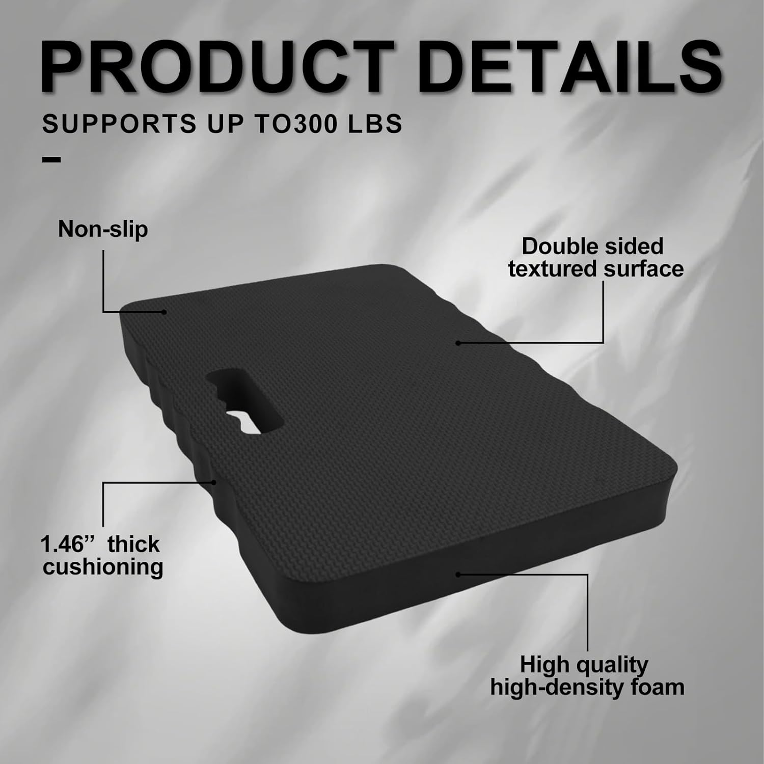 KXVXXV Knee Cushion Garden, Pack of 2 Knee Cushions for Work and Gardening, Knee Board Made of High Density Foam, Knee Pad Work, Knee Pads, Gardening, 43 X 28 X 3.7 Cm image number 3