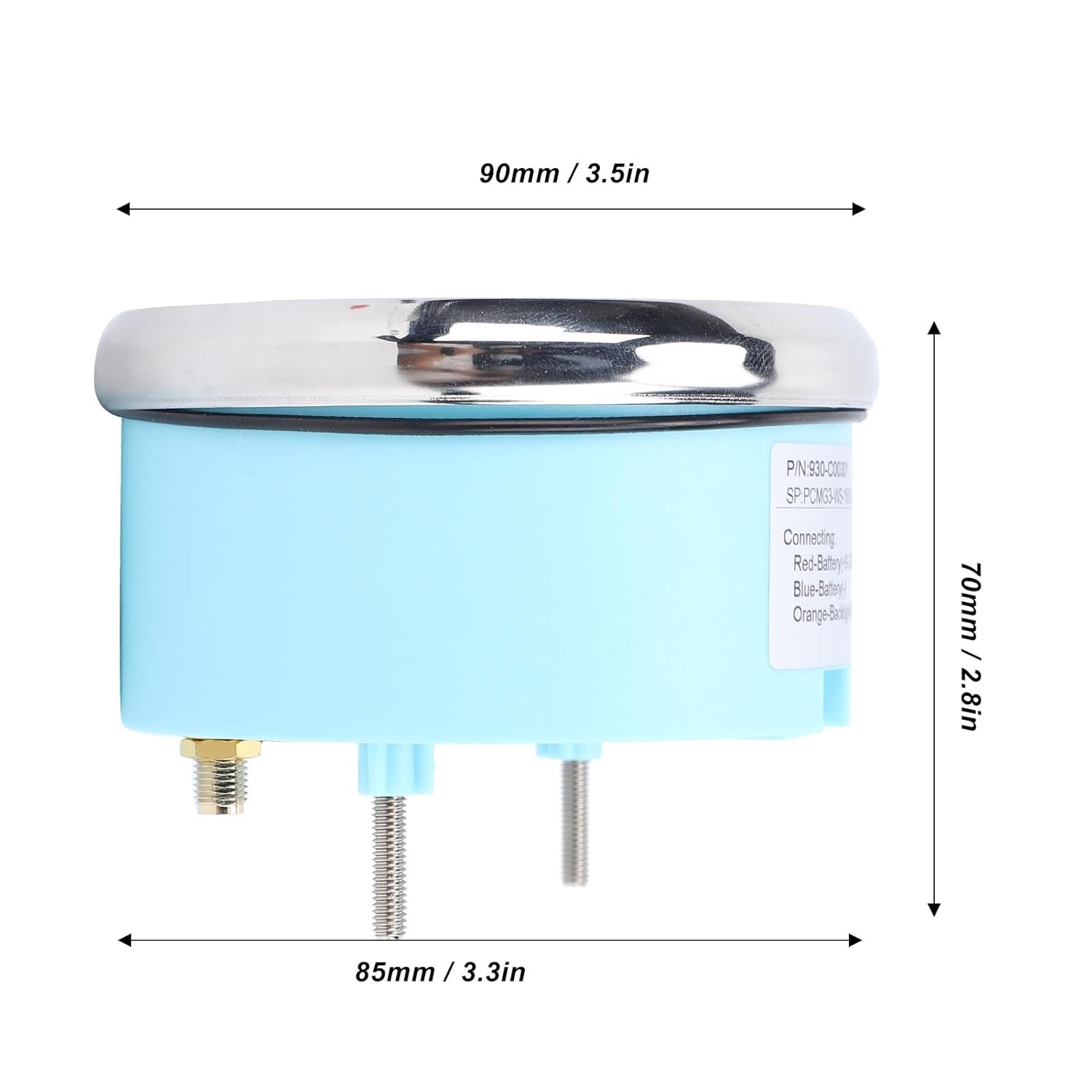 ​85MM GPS Speedometer Gauge, 9-32V Waterproof & Antifog Digital GPS Speedometer Odometer with 7 Color LED Backlight Universal Marine Speedometer for Car Truck Yacht Motorcycle image number 3