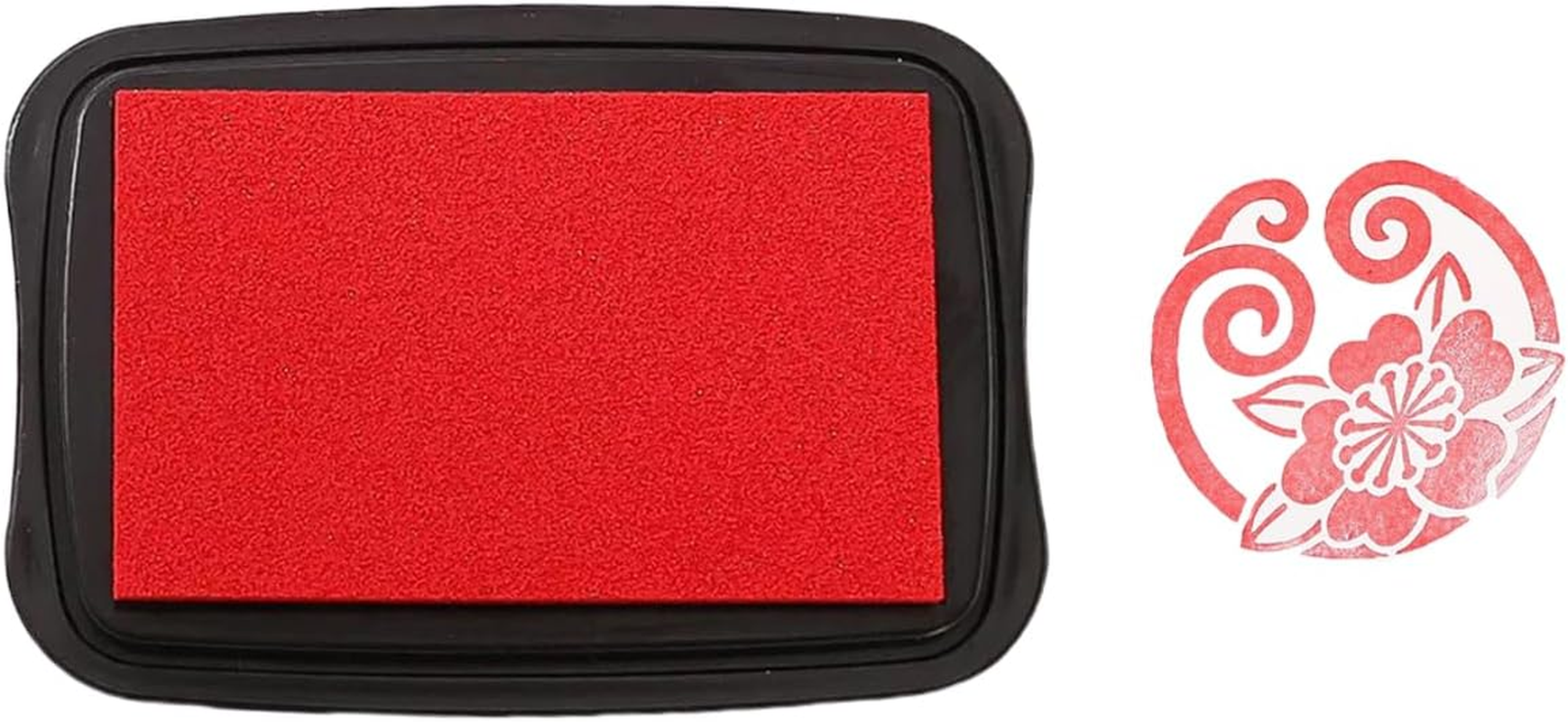 Sgphrzlt Vintage Ink Pads for Rubber Stamps, Washable Fabric Stamp Pad, Permanent Craft Finger Print Thumbprint Ink Pads with High-Density Sponge for Paper Scrapbook Art Poster, Red image number 5