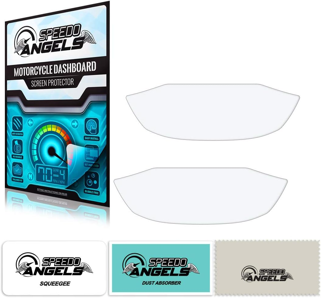 Speedo Angels Sasu211 Dashboard Screen Protector for Suzuki SV650 (2016+), 1 X Ultra Clear & 1 X anti Glare