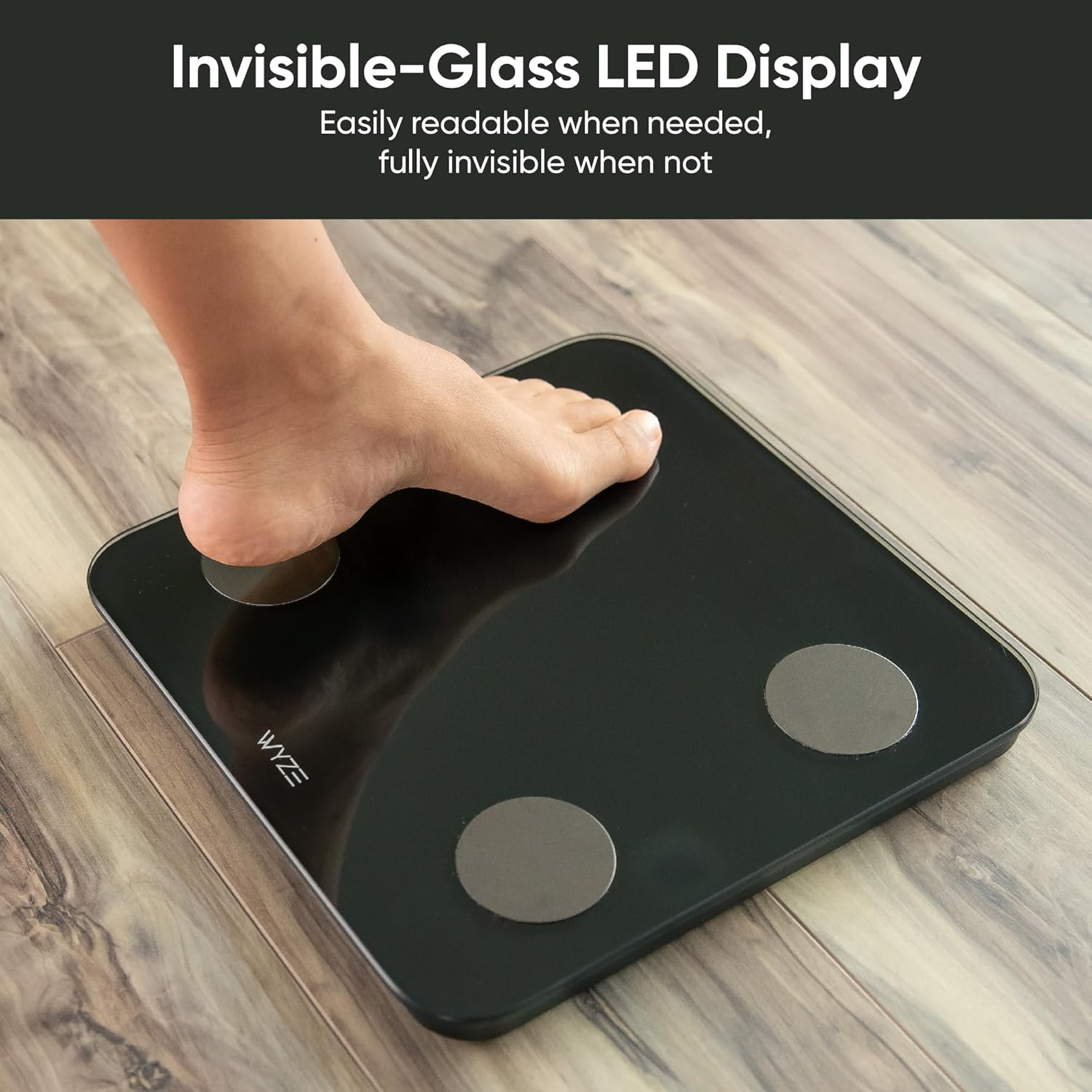 WYZE Body Fat Scale S, Digital Bathroom Scale, Body Composition Analyer, Baby/Pet Mode, 400 Lb Black image number 5