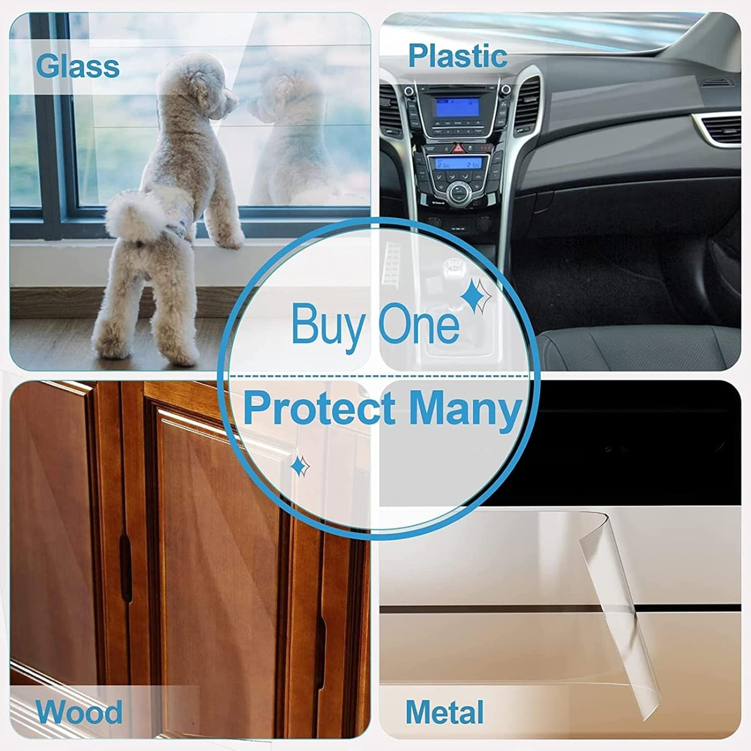 Pack of 8 Cat Scratch Protection Film Transparent Sofa Scratch Protection Pad Cat Furniture Protection Scratch Pads Scratch Protection for Cat Dog with 32 Screws for Sofa Door Wall Scratch Mats