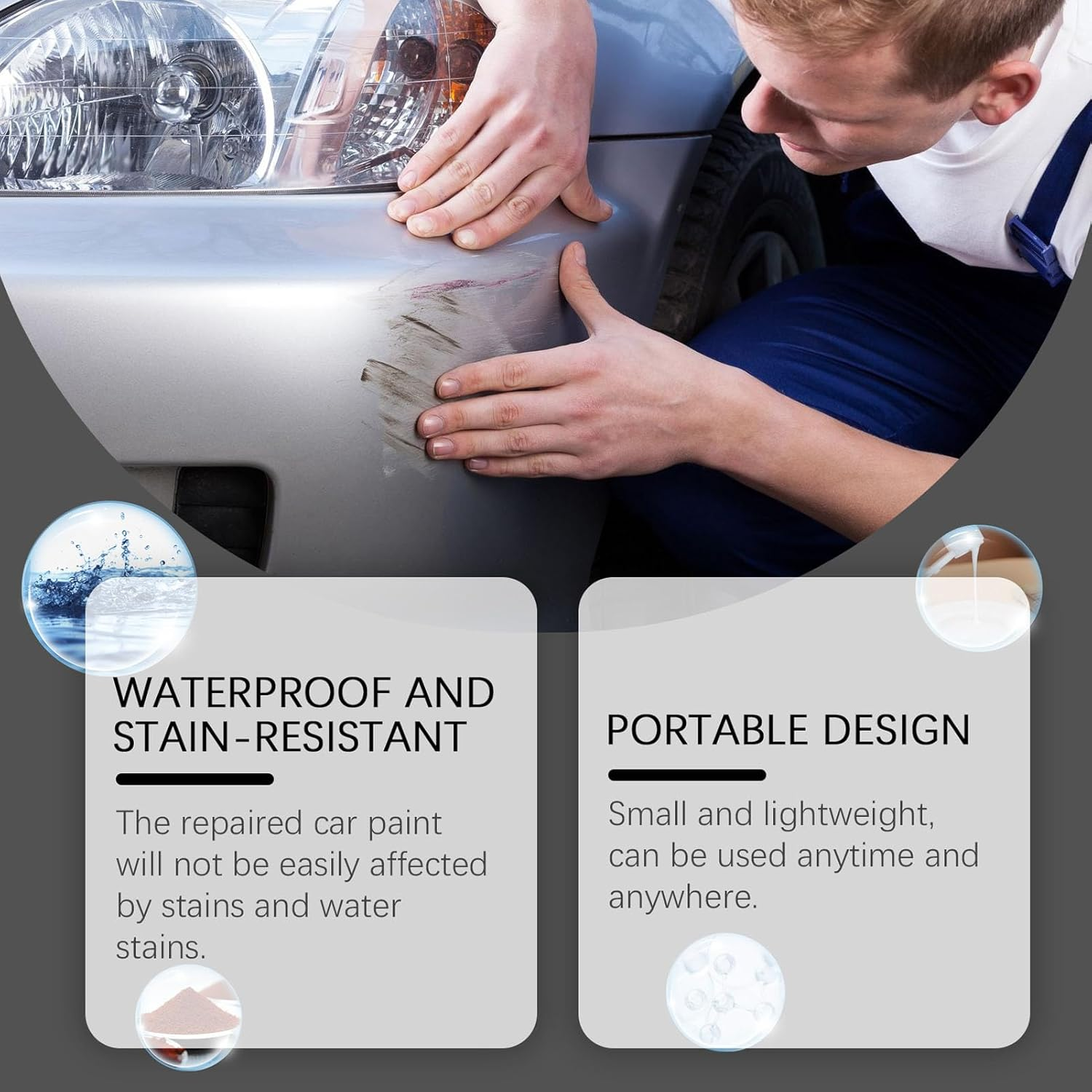 Car Scratch Repair Pen Black Long Lasting Automotive Scratch Repair Pen 3 Pcs for Small Area Scratch Repairs image number 6