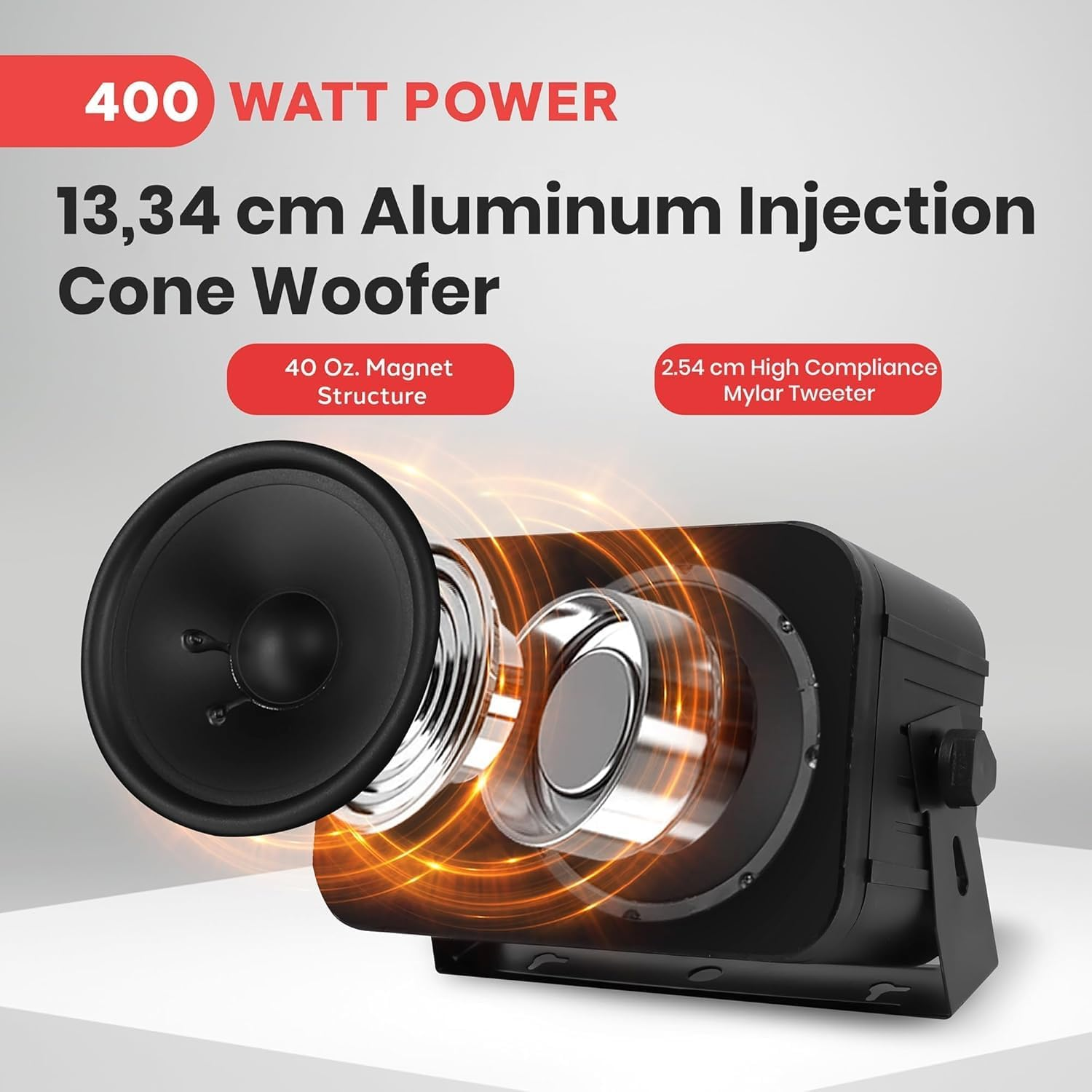 Pyle Home Dual Waterproof Outdoor Speaker System - 5.25 Inch Pair of Weatherproof Wall/Ceiling Mounted Speakers W/Heavy Duty Grill, Universal Mount - for Use in the Pool, Patio, Indoor PDWR40B (Black) image number 2