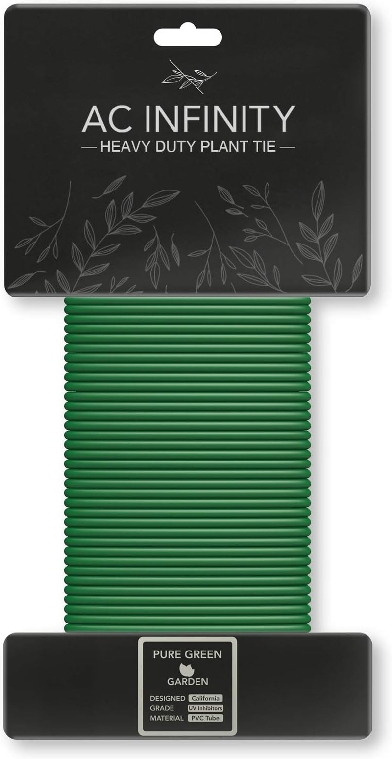 AC Infinity Twist Ties with Built-In Cutter, 100M (328 Ft.) All-Purpose Reusable Black Wire Plant Ties, for Gardening, Plant Support, and Home Office Organization image number 3