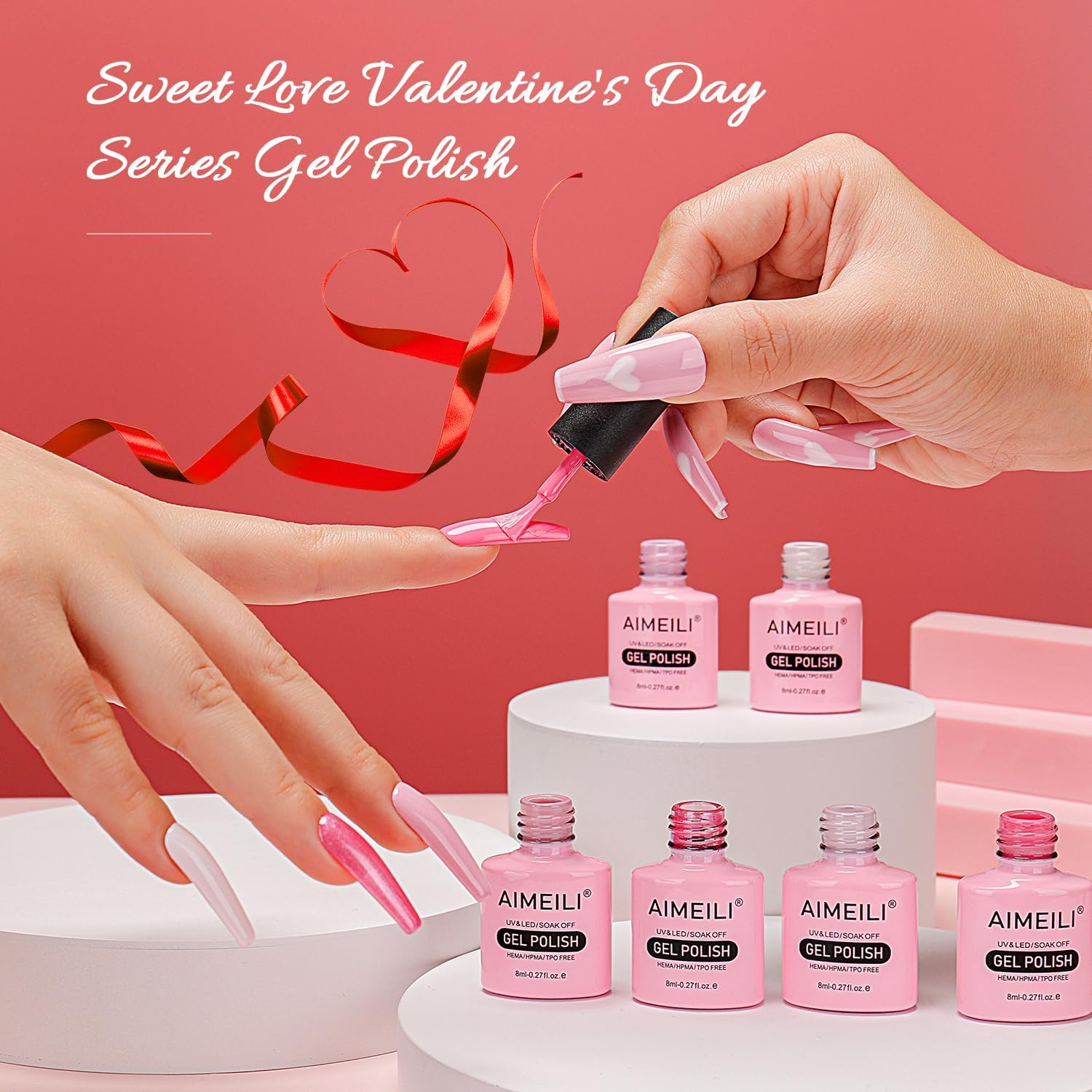AIMEILI Gel Nail Polish 6 X 8Ml Set 63 - Set6-58 image number 5