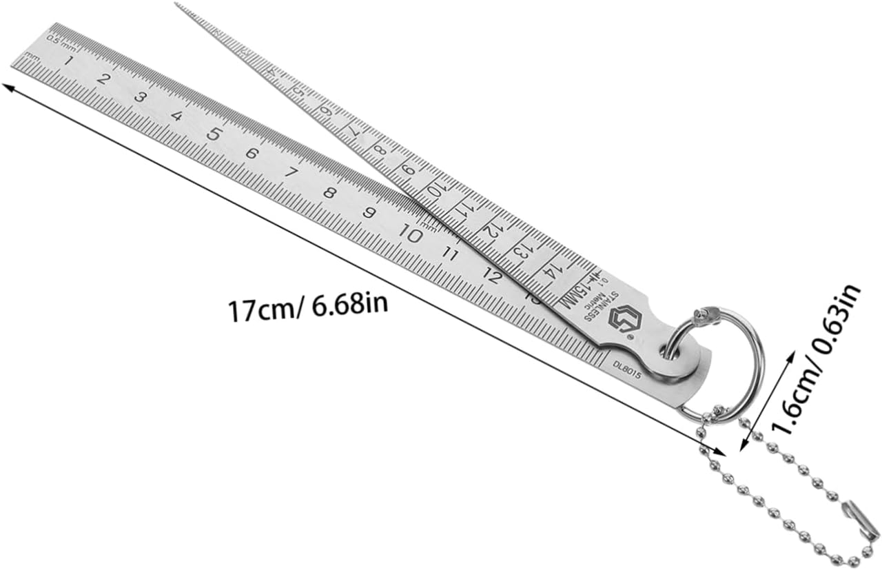 JUMPLAWN Gap Measuring Ruler Stainless Steel Feeler Gauge Automotive Tool for Door Gap Spark Plug Measurement image number 4