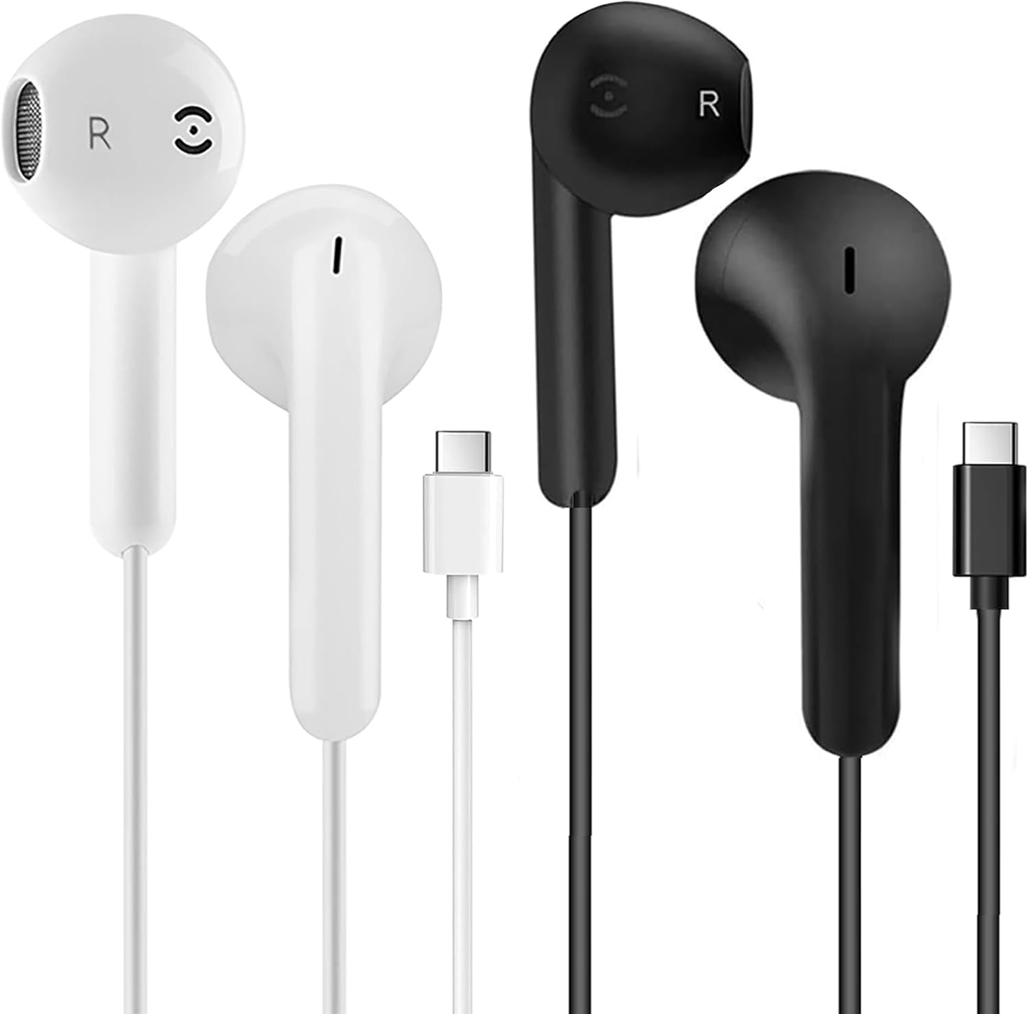2 Pack USB C Headphones Earbuds for Apple Iphone 16/15/Ipad Pro,[Mfi Certified] Wired Earphones In-Ear Headset for Samsung Galaxy,Pixel 7/6/6A/5/4