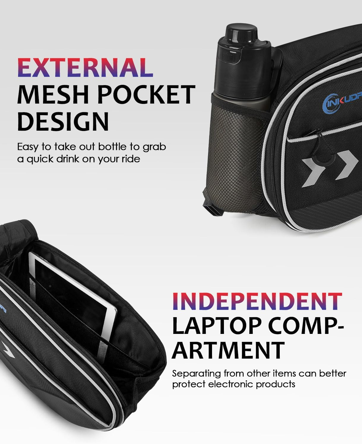 Motorcycle Saddlebags Extendable Motorcycle Saddle Bags Side Bags 30L (15L*2) Waterproof Storage Bag for 2022 2023 2024 2025 Grom Navi Z125 Rebel TW200 Ruckus Minimoto Dirt Bike Dual Sport image number 5